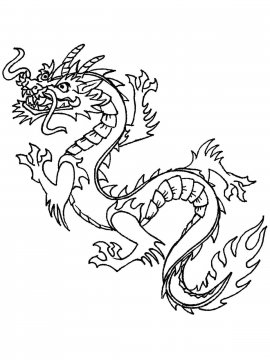 Раскраска Китайский дракон 17 - Бесплатно распечатать
