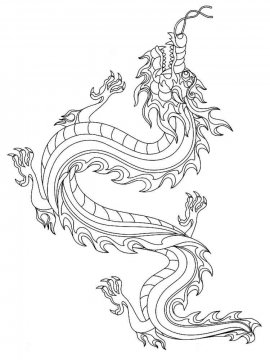 Раскраска Китайский дракон 19 - Бесплатно распечатать