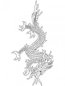 Раскраска Китайский дракон 21 - Бесплатно распечатать