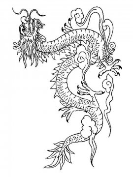 Раскраска Китайский дракон 22 - Бесплатно распечатать