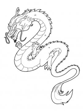 Раскраска Китайский дракон 24 - Бесплатно распечатать