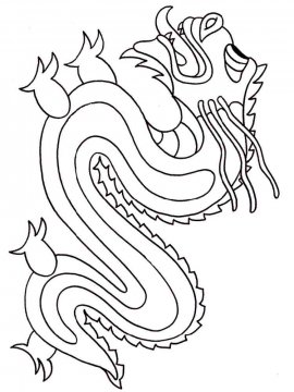 Раскраска Китайский дракон 28 - Бесплатно распечатать