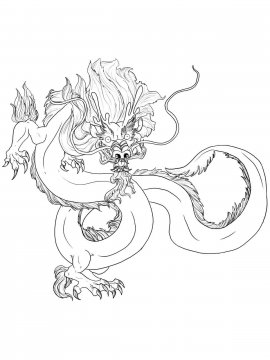 Раскраска Китайский дракон 29 - Бесплатно распечатать