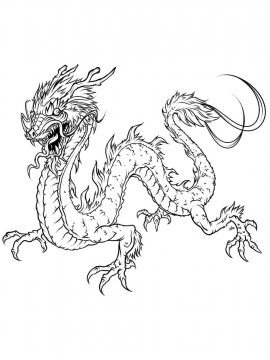 Раскраска Китайский дракон 30 - Бесплатно распечатать