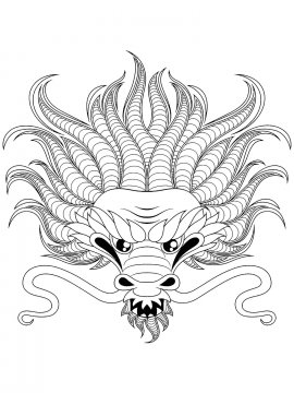 Раскраска Китайский дракон 4 - Бесплатно распечатать