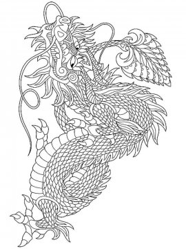 Раскраска Китайский дракон 6 - Бесплатно распечатать