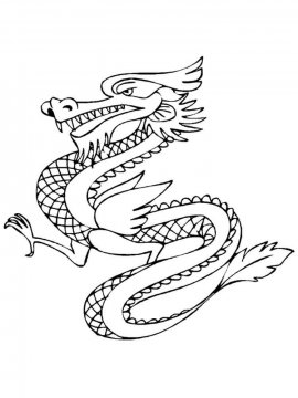 Раскраска Китайский дракон 7 - Бесплатно распечатать
