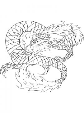 Раскраска Китайский дракон 8 - Бесплатно распечатать