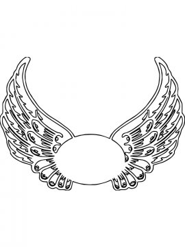 Раскраска Крылья Ангела 1 - Бесплатно распечатать