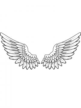 Раскраска Крылья Ангела 10 - Бесплатно распечатать