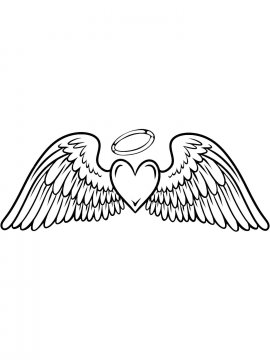 Раскраска Крылья Ангела 11 - Бесплатно распечатать