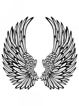 Раскраска Крылья Ангела 12 - Бесплатно распечатать