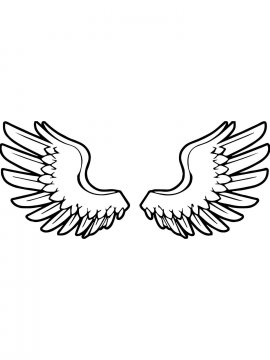 Раскраска Крылья Ангела 13 - Бесплатно распечатать