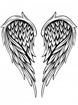 Раскраска Крылья Ангела 6 - Бесплатно распечатать