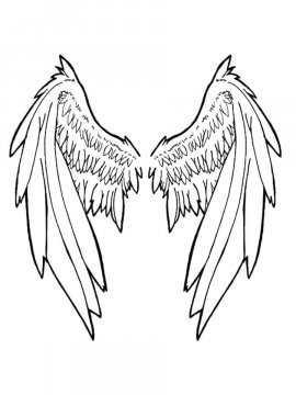 Раскраска Крылья Ангела 8 - Бесплатно распечатать