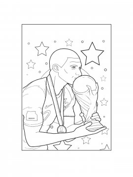 Раскраска Килиан Мбаппе 12 - Бесплатно распечатать