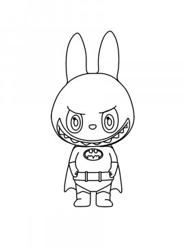 Раскраска Лабубу Бэтмен