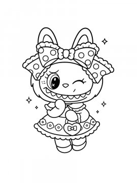 Раскраска Милая Лабубу