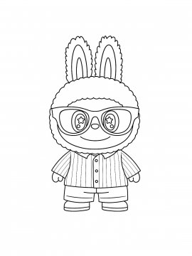 Раскраска Лабубу в очках