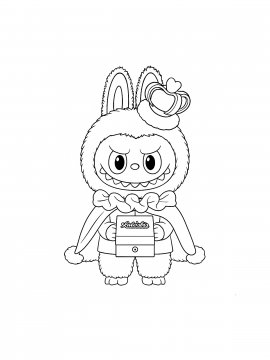 Раскраска Лабубу в короне