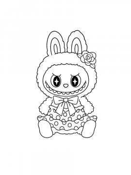 Раскраска Мини Лабубу