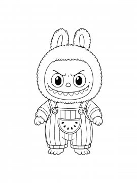 Раскраска Игрушка Лабубу