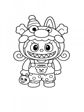 Раскраска Кукла Лабубу