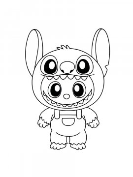 Раскраска Лабубу Стич