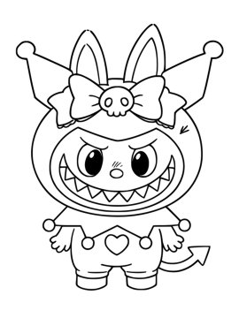 Лабубу в костюме Куроми