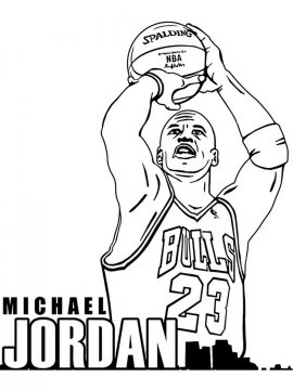 Раскраска Майкл Джордан 4 - Бесплатно распечатать