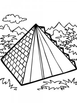 Раскраска Пирамида 10 - Бесплатно распечатать