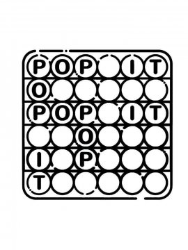 Раскраска Pop It 9 - Бесплатно распечатать