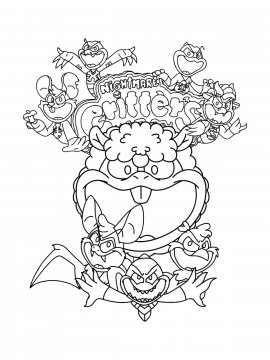 Раскраска Поппи Плейтайм 4 Nightmare Critters