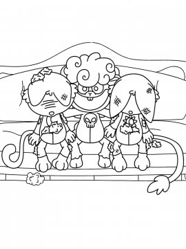 Раскраска Poppy Playtime Safe Haven Nightmare Critters