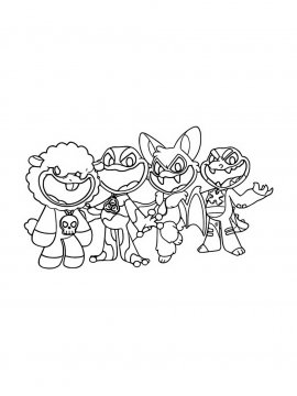 Раскраска Nightmare Critters Poppy Playtime 4