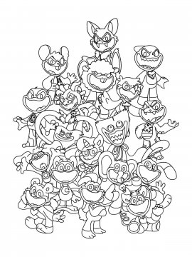 Раскраска Персонажи Nightmare Critters