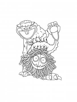 Раскраска Ярнаби и Баба Чопс