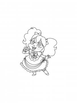 Раскраска Девочка Поппи