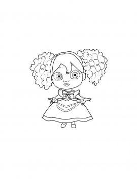 Раскраска девочка Поппи
