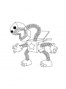 Раскраска Поппи Плейтайм Бокси Бу