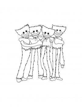 Раскраска четыре Хагги Вагги