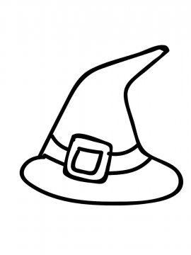 Раскраска Шляпа Ведьмы 1 - Бесплатно распечатать