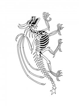 Раскраска Скелет 14 - Бесплатно распечатать