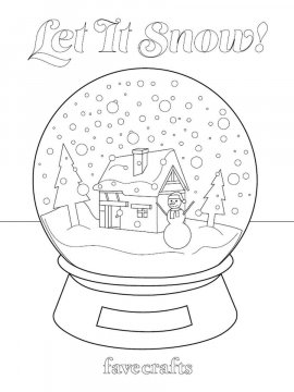 Раскраска Снежный шар 27 - Бесплатно распечатать