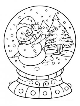 Раскраска Снежный шар 38 - Бесплатно распечатать