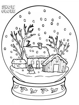 Раскраска Снежный шар 6 - Бесплатно распечатать