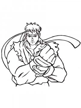 Раскраска Street Fighter 29 - Бесплатно распечатать