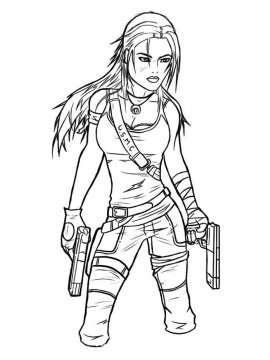 Раскраска Tomb Raider 10 - Бесплатно распечатать