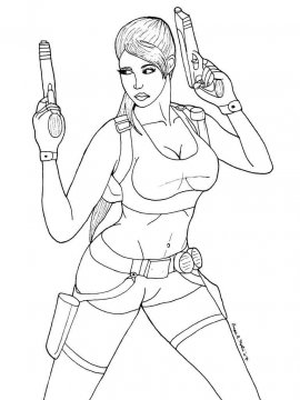 Раскраска Tomb Raider 11 - Бесплатно распечатать