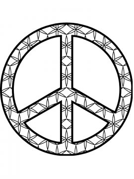 Раскраска Знак Мира 13 - Бесплатно распечатать